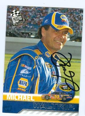 Picture of Autograph Warehouse 101079 Michael Waltrip Autographed Nascar Racing Card 2010 Press Pass No. 32