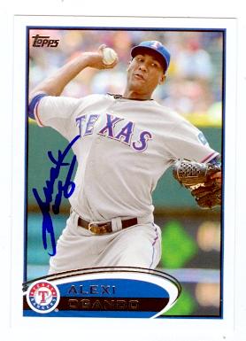Picture of Autograph Warehouse 101093 Alexi Ogando Autographed Baseball Card Texas Rangers 2012 Topps No. 301