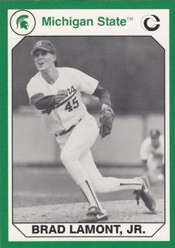 Picture of Autograph Warehouse 101192 Brad Lamont Jr. Baseball Card Michigan State 1990 Collegiate Collection No. 175