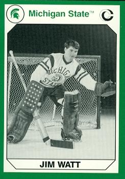 Picture of Autograph Warehouse 101200 Jim Watt Hockey Card Michigan State 1990 Collegiate Collection No. 127