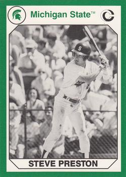 Picture of Autograph Warehouse 101201 Steve Preston Baseball Card Michigan State 1990 Collegiate Collection No. 65