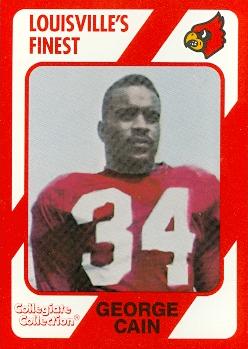 Picture of Autograph Warehouse 101609 George Cain Football Card Louisville 1989 Collegiate Collection No. 163