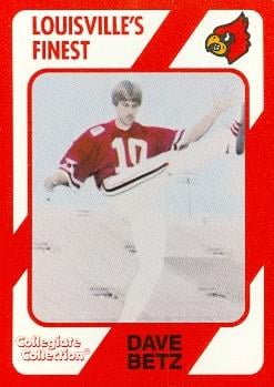 Picture of Autograph Warehouse 101704 Dave Betz Football Card Louisville 1989 Collegiate Collection No. 198