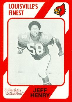 101732 Jeff Henry Football Card Louisville 1989 Collegiate Collection No. 199 -  Autograph Warehouse