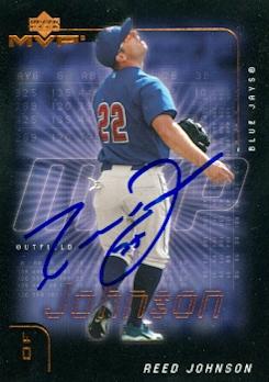 103246 Reed Johnson Autographed Baseball Card Toronto Blue Jays 2002 Upper Deck Mvp No. 27 Rookie -  Autograph Warehouse