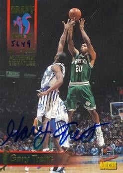 103423 Gary Trent Autographed Basketball Card Ohio 1995 Signature Rookies No 11
