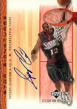 103428 Craig Speedy Claxton Autographed Basketball Card Philadelphia 76Ers 2001 Upper Deck Encore No. Sc Rookie -  Autograph Warehouse