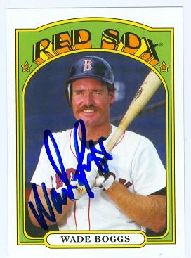 104697 Wade Boggs Autographed Baseball Card Boston Red Sox 2013 Topps Archives No. 32