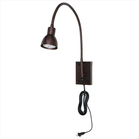 Picture of Cal Lighting BO-119-RU 120V&#44; 3W&#44; 4000K LED Gooseneck Sconce with No Shades&#44; Rust Finish