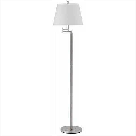 Picture of Cal Lighting BO-2077SWFL-BS 150 W 3 Way Andros Metal Swing Arm Floor Lamp- Brushed Steel Finish