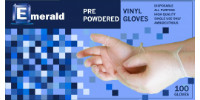 Picture of Emerald VN4552 Shannon Powdered Vinyl Disposable Gloves - Large- Case of 1000