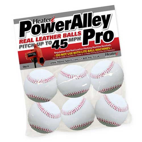 Picture of Heater PAPMBL44 Poweralley White Leather Balls- 6 Pack