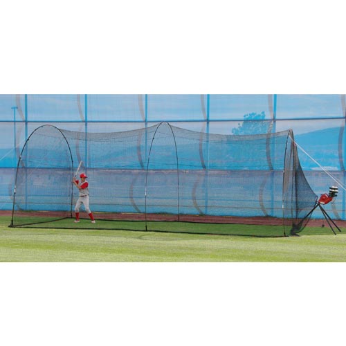 Picture of Heater BH399 Base Hit Pitching Machine And Poweralley Batting Cage