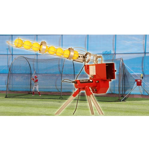 Picture of Heater HTRSB699 Softball Pitching Machine And Xtender 24 ft. Batting Cage
