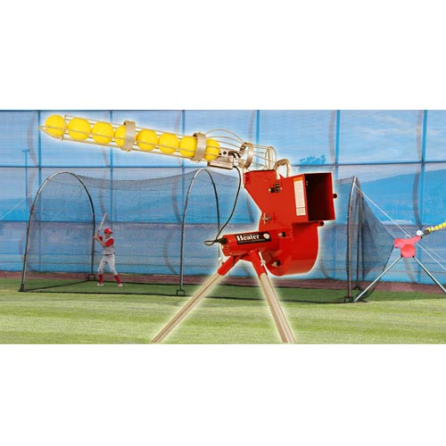 Picture of Heater HTRCMB899 Combo Pitching Machine And 24 xtender Batting Cage