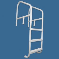 Picture of Saftron CBL-324-3S-W Commercial In-ground 3 Step&#44; Cross Braced Ladder 24 x 67 in. White