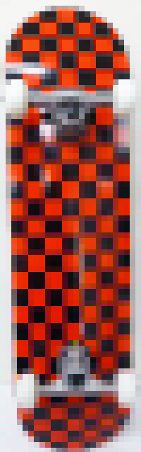 Three Whys AW-3108H3W-G5 Awaken Complete Checker Maple Skateboard Deck 31.5 x 7.75 in. Black - Red
