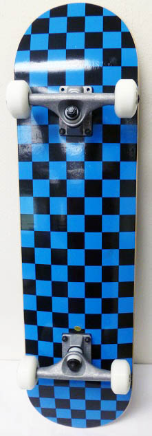 Three Whys AW-3108H3W-G6 Awaken Complete Checker Maple Skateboard Deck 31.5 x 7.75 in. Black-Blue