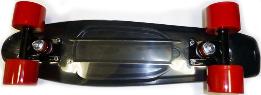Three Whys RE-2206BKBKRD22 New Rekon Black - Red Banana Board Skate Cruiser Complete Mold Black - Red