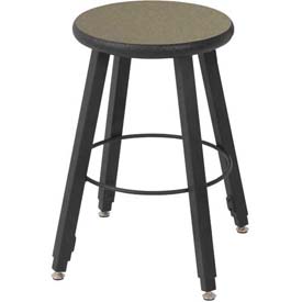 Picture of Wisconsin Bench  STL7186-AF-25 18 in. Fixed Four-Legged Square Tube Fully Welded Stool  Grey Nebula Laminate - Lotz Armor Edge Seat