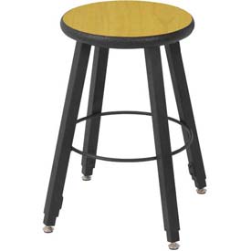 Picture of Wisconsin Bench  STL7186-AF-94 18 in. Fixed Four-Legged Square Tube Fully Welded Stool  Fusion Maple Laminate - Lotz Armor Edge Seat