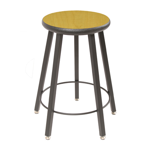 Picture of Wisconsin Bench  STL9186-AR 18-2 8 in. Adjustable Five-Legged Square Tube Fully Welded Stool  Hardwood Seat