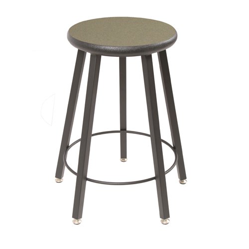 Picture of Wisconsin Bench  STL7186-AR-25 18-2 8 in. Adjustable Five-Legged Square Tube Fully Welded Stool  Grey Nebula Laminate - Lotz Armor Edge Seat