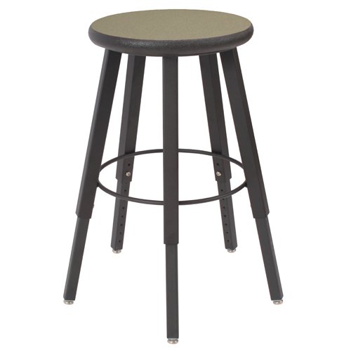 Picture of Wisconsin Bench  STL7186-AP-25 22-3 2 in. Adjustable Five-Legged Square Tube Fully Welded Stool  Grey Nebula Laminate - Lotz Armor Edge Seat