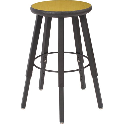 Picture of Wisconsin Bench  STL7186-AP-94 22-3 2 in. Adjustable Five-Legged Square Tube Fully Welded Stool  Fusion Maple Laminate - Lotz Armor Edge Seat