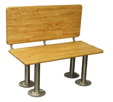 Locker Bench Seat Kit - Stainless Steel - 24 in. x 42 in.