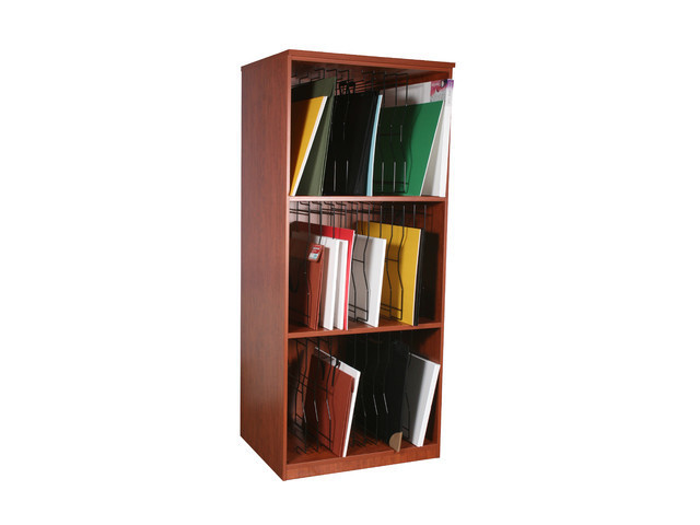 Picture of Storage Solutions Series SS3000-FS 36 X 31 X 84 Portfolio Storage in Folkstone- 3 Shelves- Adjustable Black Wire Slots- Without Doors- Levelers