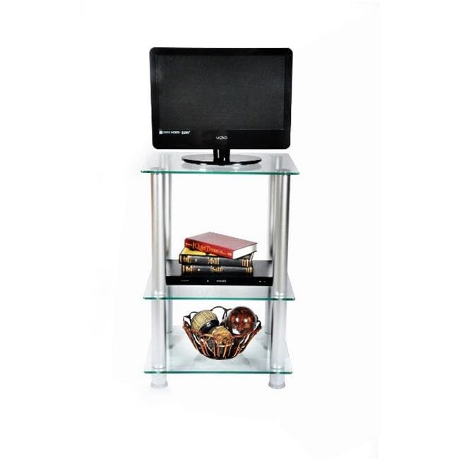 RTA Home and Office TVM-005 20 in. Extra Tall Glass and Aluminum LCD and Plas...