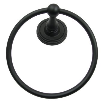 Midtowne Black Towel Ring