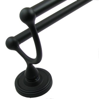 Midtowne Black 24 In. Double Towel Bar