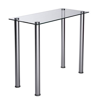Black Tempered Glass Utility Desk or Utility Stand