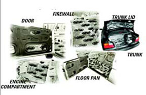138 1 0 in. x 1 0 in.25.4cm x 25.4cm Xtreme DYNAMAT Sheets -  RBL Products, RBL-138