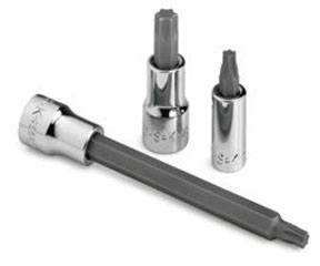 1/4 in Drive, T25 Torx(R) Socket, 6 Points, Socket Bit, Steel, 1/4 in, TpSz T25