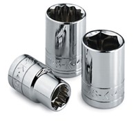 SK Tools Fractional Socket - Chrome, Standard, 6 Point, 3/8" Drive, 7/16" (SK45114)