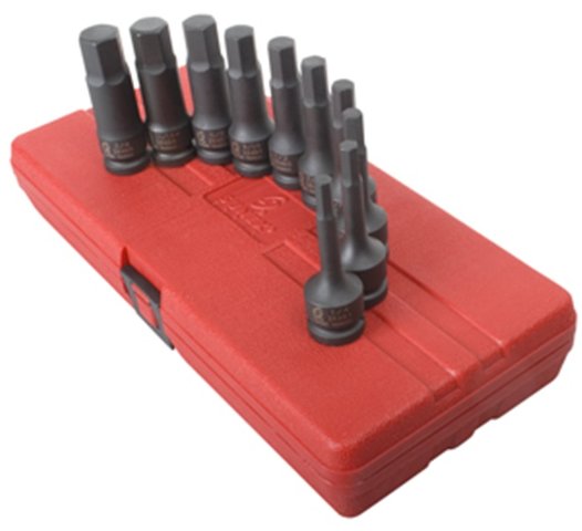 Sunex 1/2 In. Drive SAE Impact Hex Driver Set 10 pc. - 2638