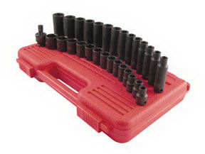 3/8" Drive Master Impact Socket Set, Metric