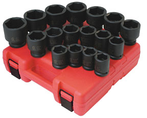 3/4" Dr. 17 Pc. Heavy Duty SAE Impact Socket Set