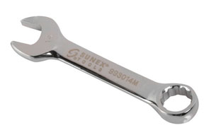 Sunex 7/8" Fully Polished Stubby Combination Wrench (993028)