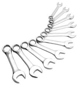 Master Stubby Combo Wrench Set,10 pcs.
