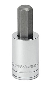 GEARWRENCH Hand Hex Bit Socket: 3/8" Drive, 3/8" Hex - 1-55/64" OAL | Part #80421