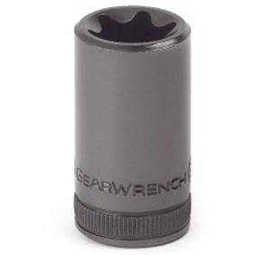 Torx Socket 3/8" Drive x E10, 1.240" Length, black oxide