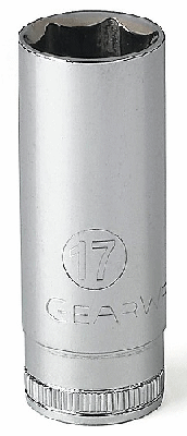 1/2" Drive, 19mm Metric Socket, 6 Points, drive 6pt Deep,metric,1/2in,19mm
