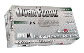 DFK608M Dura Flock, Medium, 50 Gloves per box