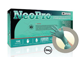 Microflex NeoPro NPG888 6.7 mil 9" Disposable Neoprene Exam Gloves