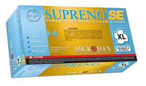 Picture of Microflex SU690L Supreno SE Powder-Free Nitrile Exam Gloves - Box of 100- Large