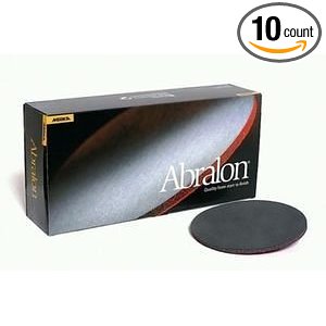 Foam,Grip Disc,6",P2000 Grit,PK10, 6" Dia, No Hole, Silicon Carbide, 2000 Grit, Abralon